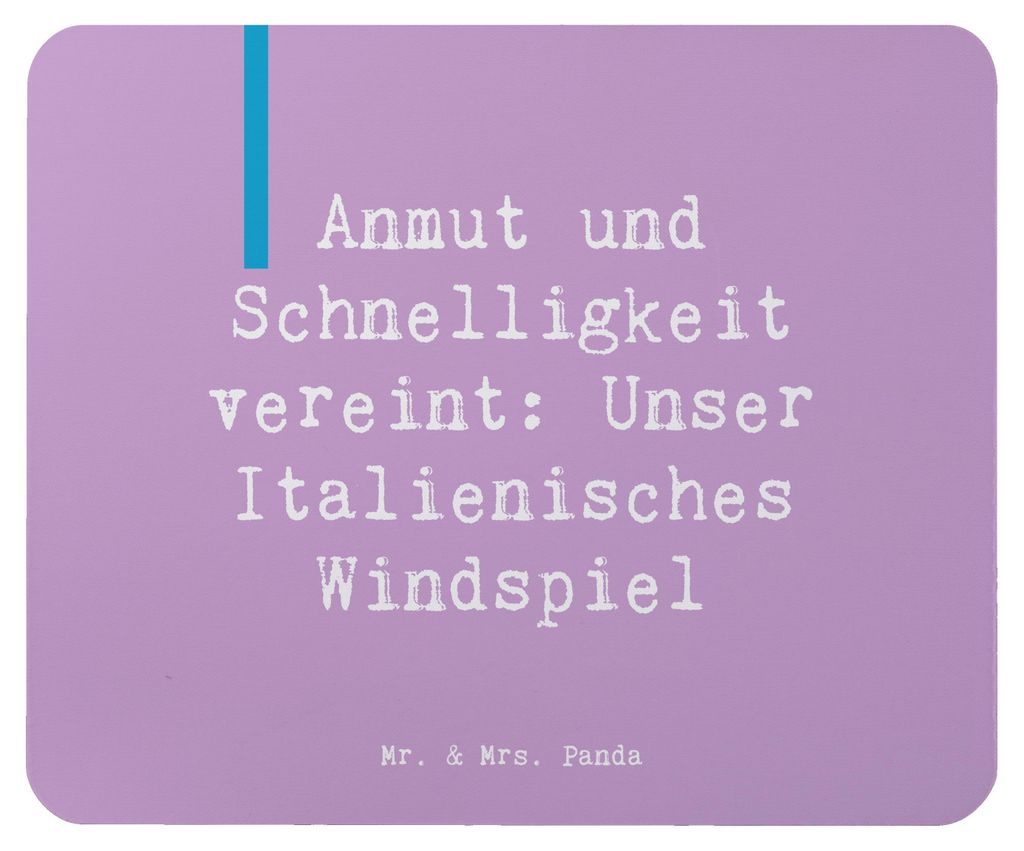 Mr. & Mrs. Panda Mousepad Spruch Italienisches Windspiel - Produktbild 