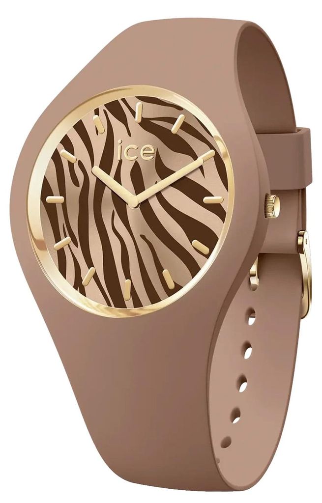 Ice-Watch 025893 Damen-Armbanduhr ICE Wild S Mokka-/Goldfarben Zebra