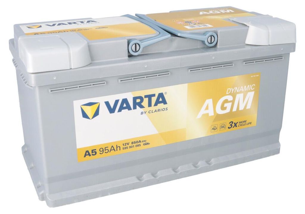 VARTA A5 Silver Dynamic AGM 12V 95Ah 850A Batteria per auto Immagine del prodotto 