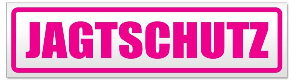 Kiwistar - Autoaufkleber - Pink - 30 x 8 cm - Jagtschutz - Hinweis Aufkleber Sticker für Auto, Kfz, Fahrrad, PKW, LKW