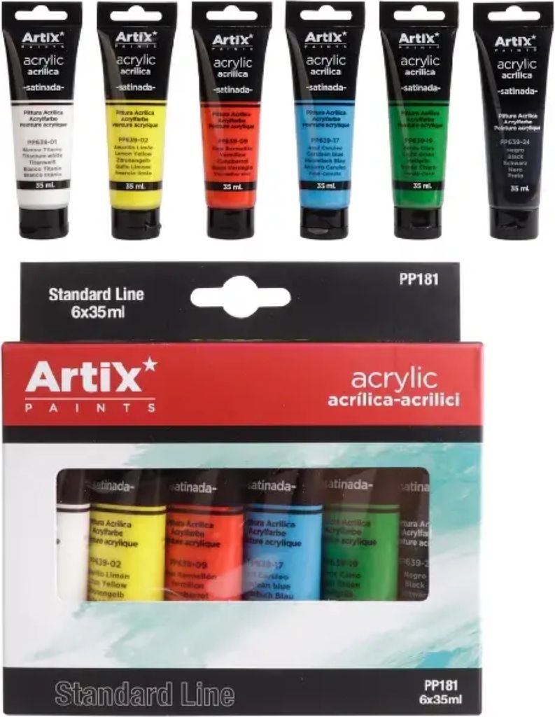 Artix PP181 Acrylfarben-Set 6 Farben x 35 ml