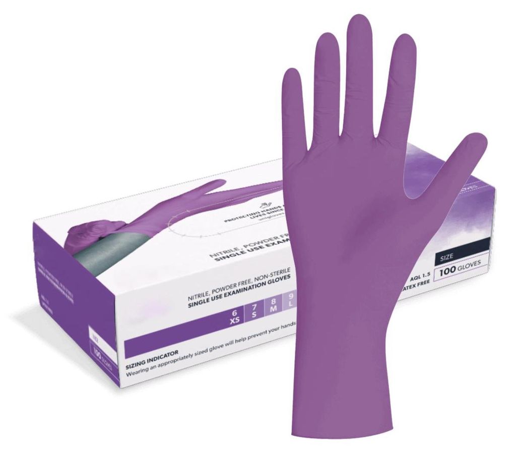 Nitrilhandschuhe Violett Gr. S | 100 Stück | Latexfreie Produktbild 