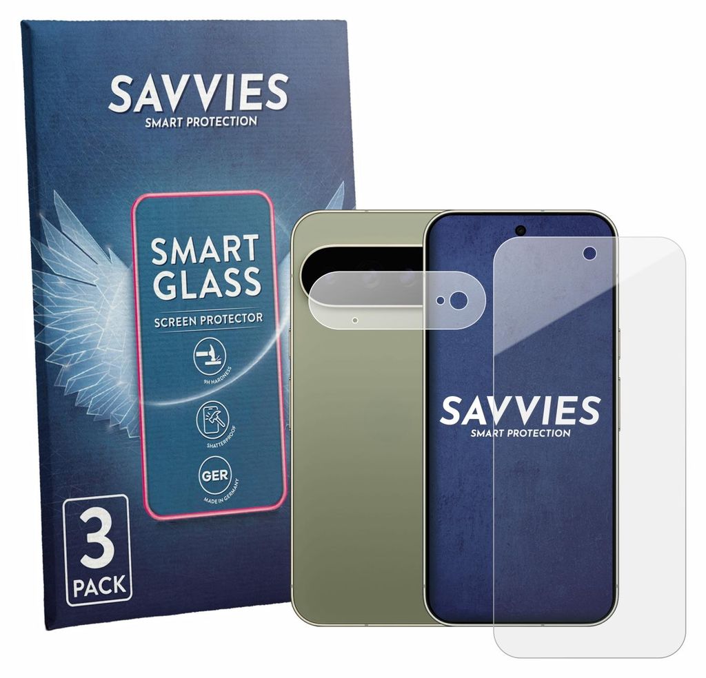 3x Savvies Schutzglas Folie für Google Pixel 11 Pro XL Produktbild 
