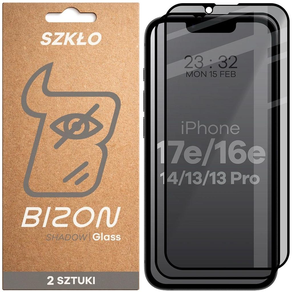 Gehärtetes Glas mit Privatschutzfilter für iPhone 17e / 16e Produktbild 