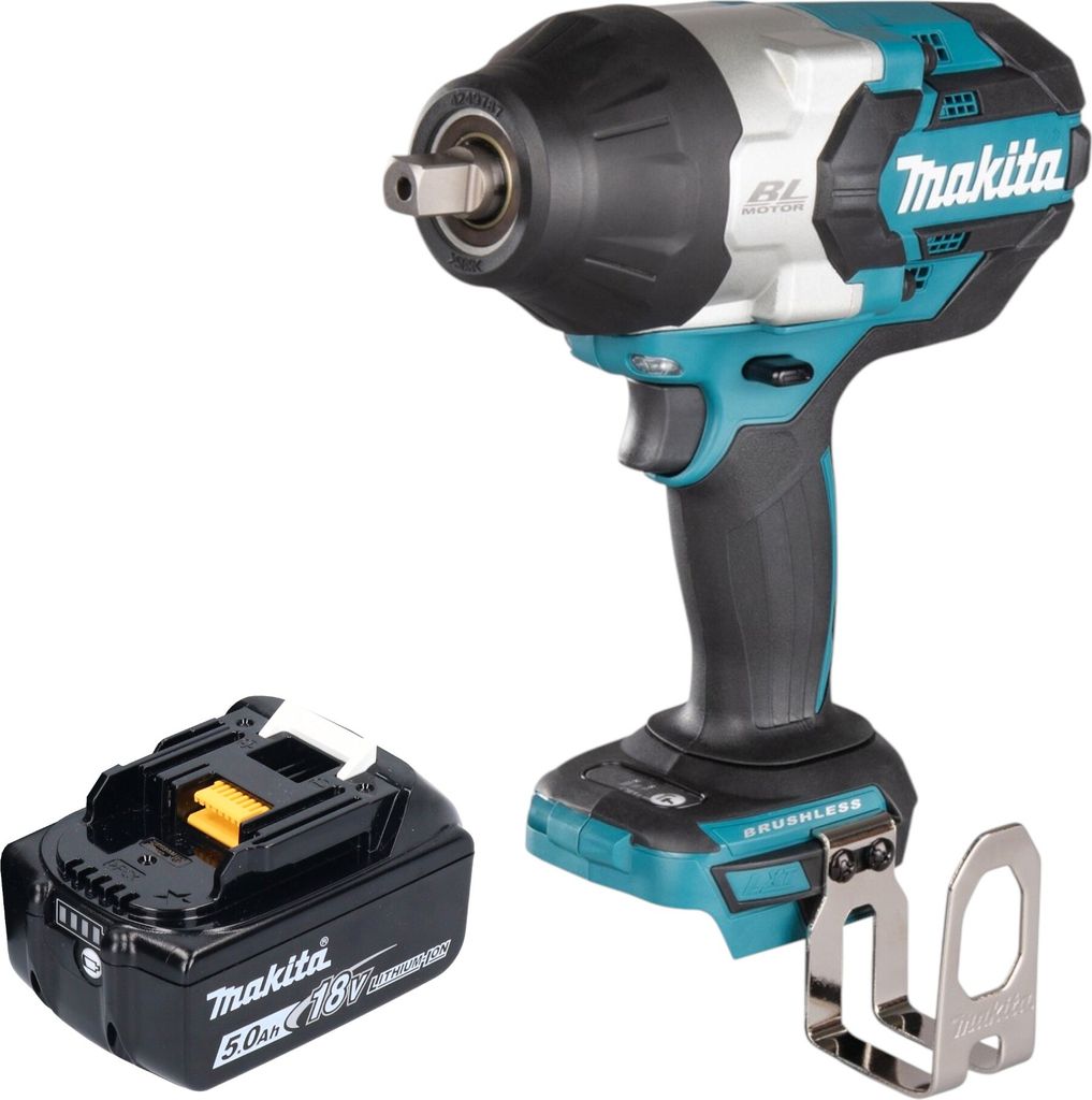 Makita DTW 1004 T1 Akku Schlagschrauber 18 V 1050 Nm 1/2" Brushless + 1x Akku 5,0 Ah - ohne Ladegerät