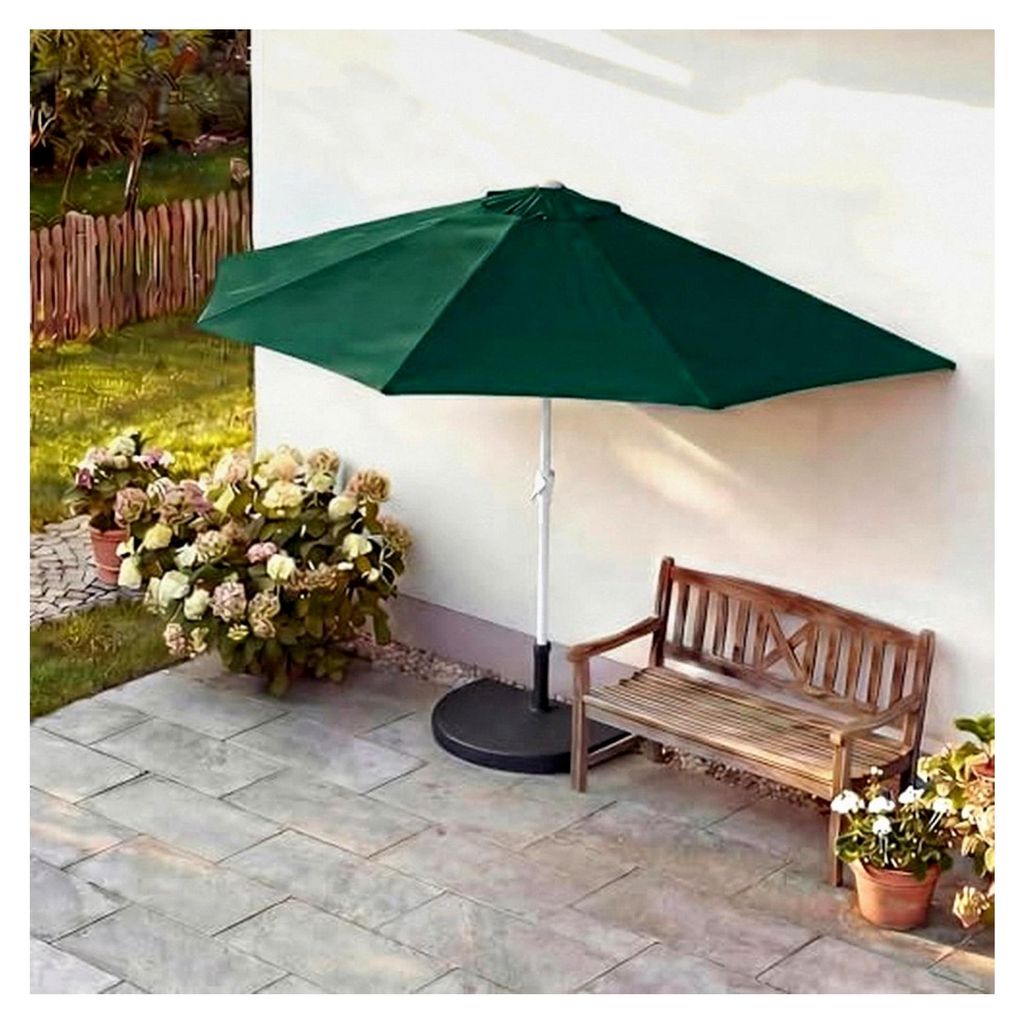 Halbrunder Sonnenschirm Parla, Balkonschirm, UV 50+ Polyester/Alu 3kg 270cm mit Ständer