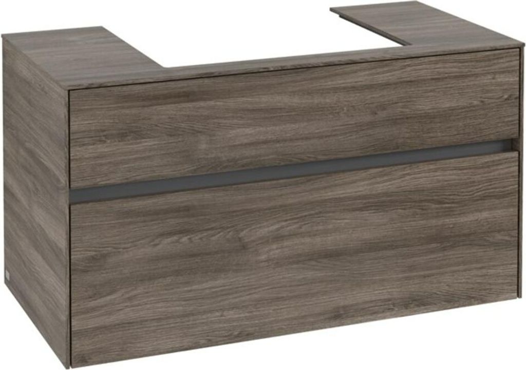 Villeroy & Boch Collaro Waschbeckenunterschrank, 2 Auszüge, Waschbecken mittig, Wandmontage, 1000x548x500mm, C01900RK