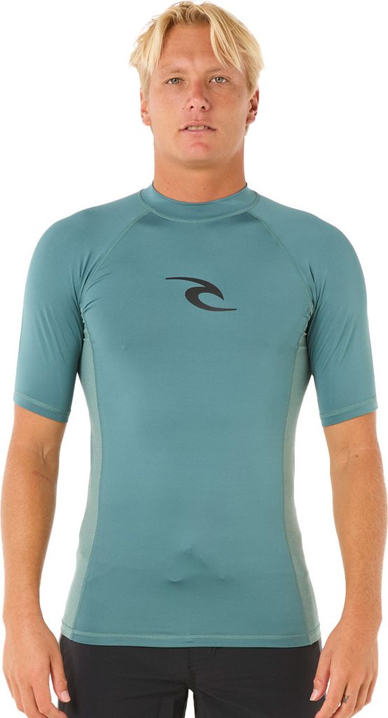Rip Curl Herren Rashguard WAVES UPF PERF S/S, Größe:S, Farben:bluestone