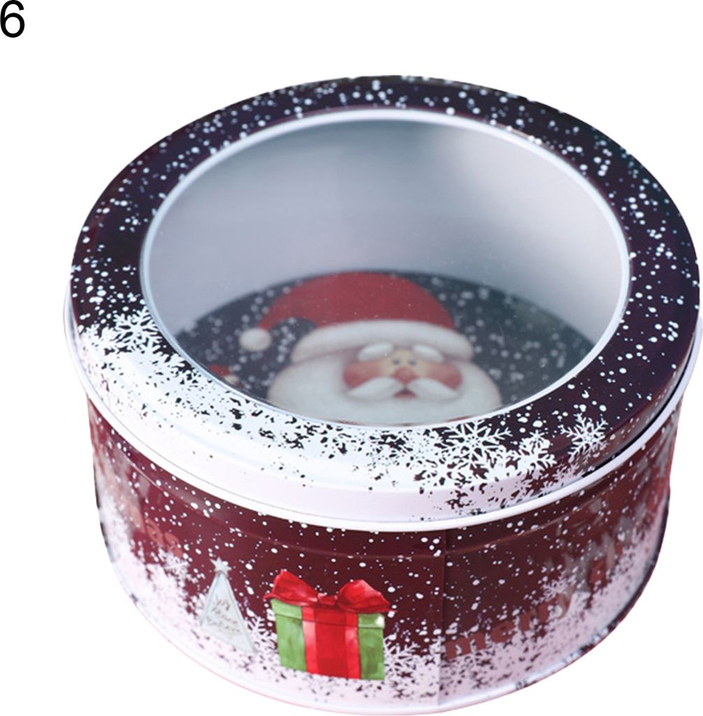 Mailbox Form Weihnachtsgeschenkschachtel mit Deckel Tinplate Weihnachten Anbience Candy Package Box Party Supplies-6