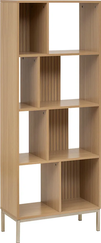 Bibliothèque 10 compartiments Arabelle Eazy Living bois naturel