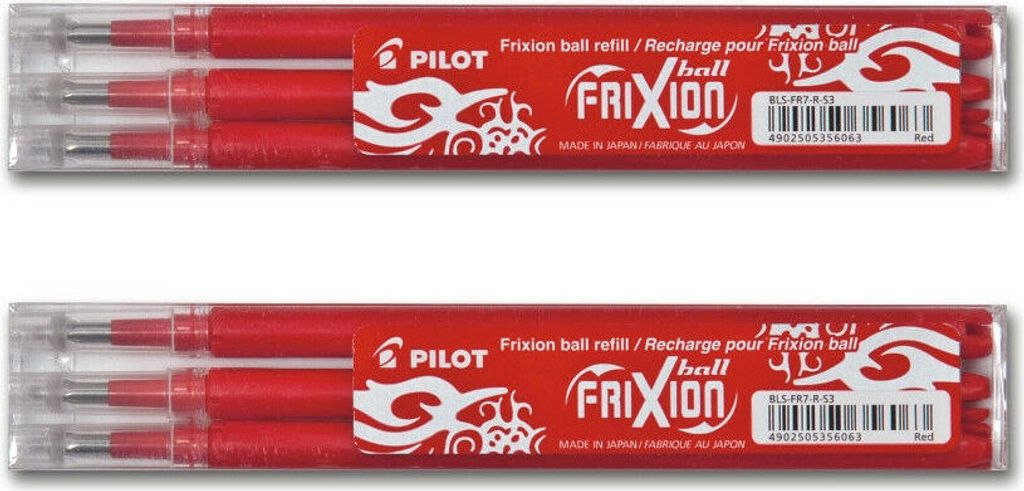 Pilot Frixion Ball Ersatzminen 0.7 rot - 6er-Set Produktbild