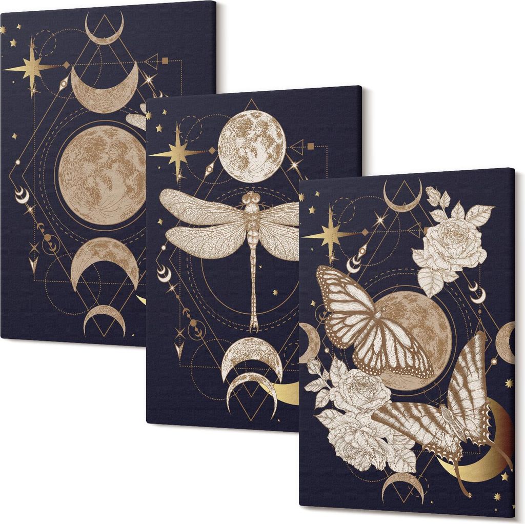 Wandbild – Leinwandbild – Leinwandbilder – Polycanvas – Kunstdruck – Modern – Panorama – Mehrteilig – 3-Teilig Set – Hochwertig ...