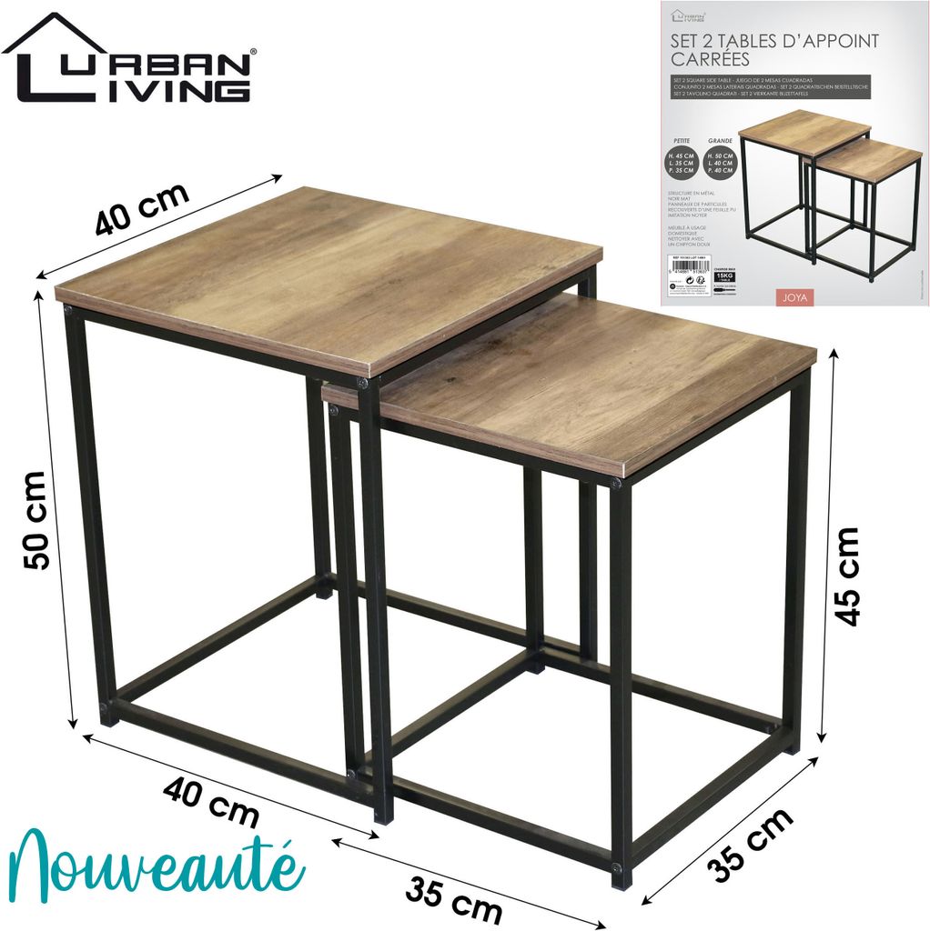 Urban Living Urban living - 2er-Set quadratische Produktbild 
