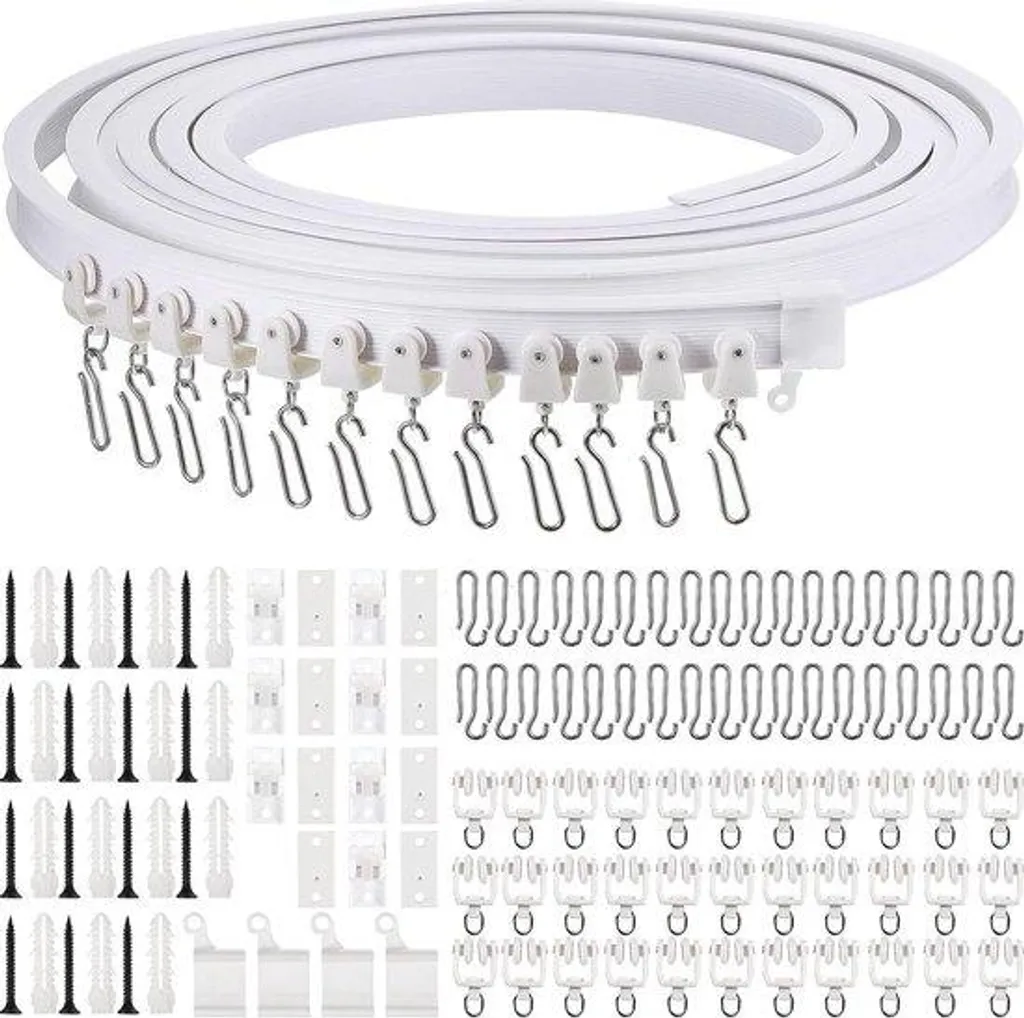Rail flexible pour séparation de pièce et plafond - Tringle blanche 3m
