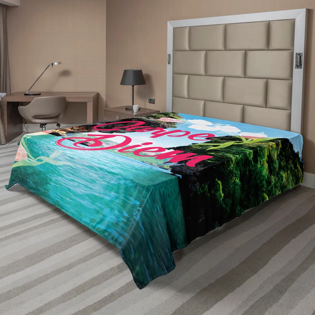 Drap-housse ABAKUHAUS Carpe Diem 275 x 260 cm Multicolore en Microfibre