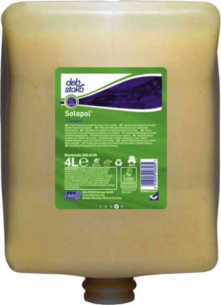 Pâte Nettoyante Mains Solopol Classic Savon Mécanicien Garagiste 2L