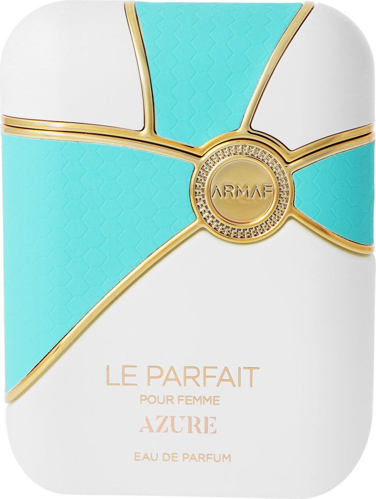 A close-up product shot of a perfume bottle.