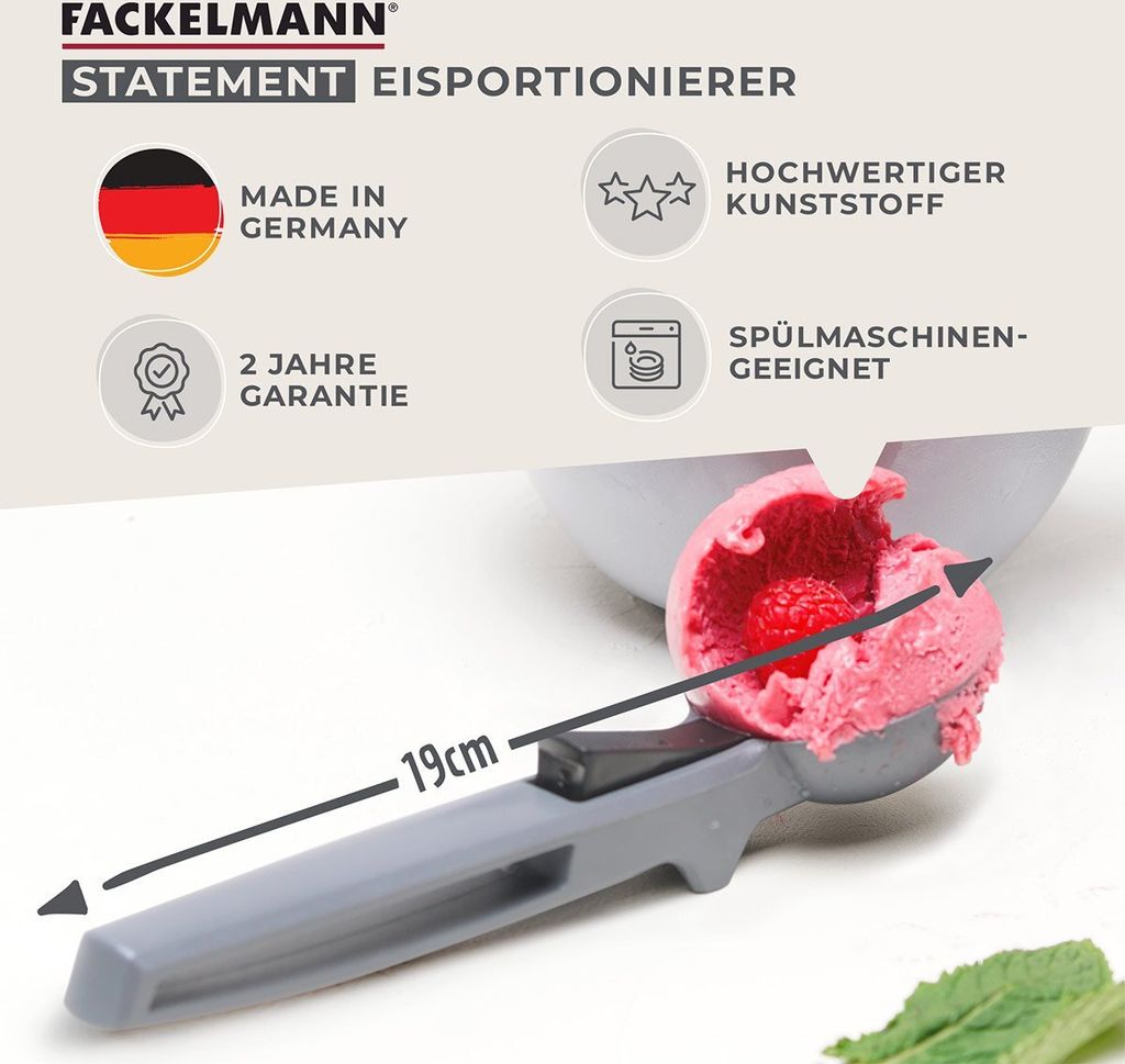 Fackelmann Statement Eisportionierer mit Lift-Up-Funktion  Produktbild 