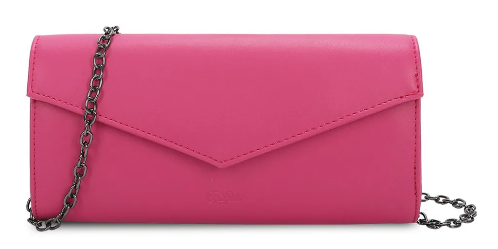 Pochette Buffalo Muse Secco Clutch Hot Pink - Sac bandoulière rose