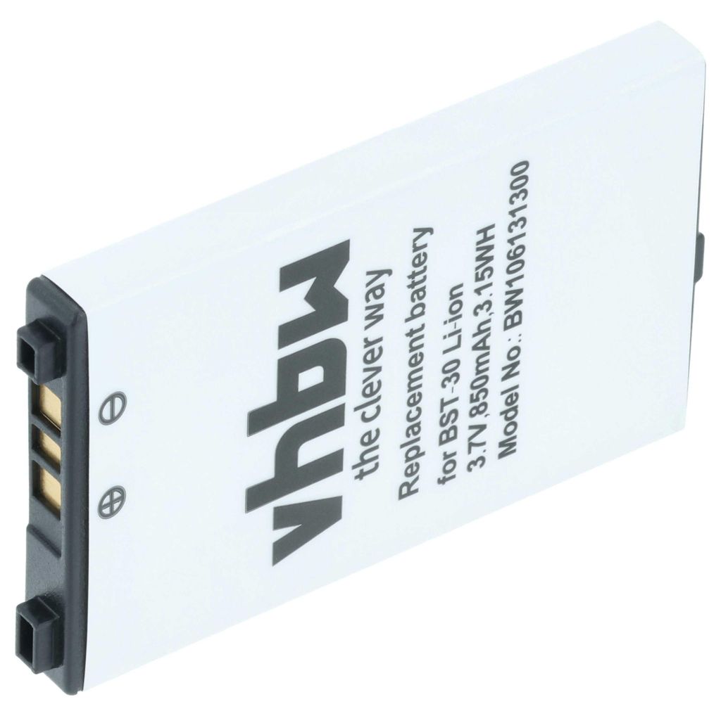 vhbw Akku kompatibel mit Sony-Ericsson T226, T226m, T226s, T237, T290a, T290c, T230, T290, T220 Handy Smartphone Telefon (850 mAh, 3,7 V, Li-Ion)