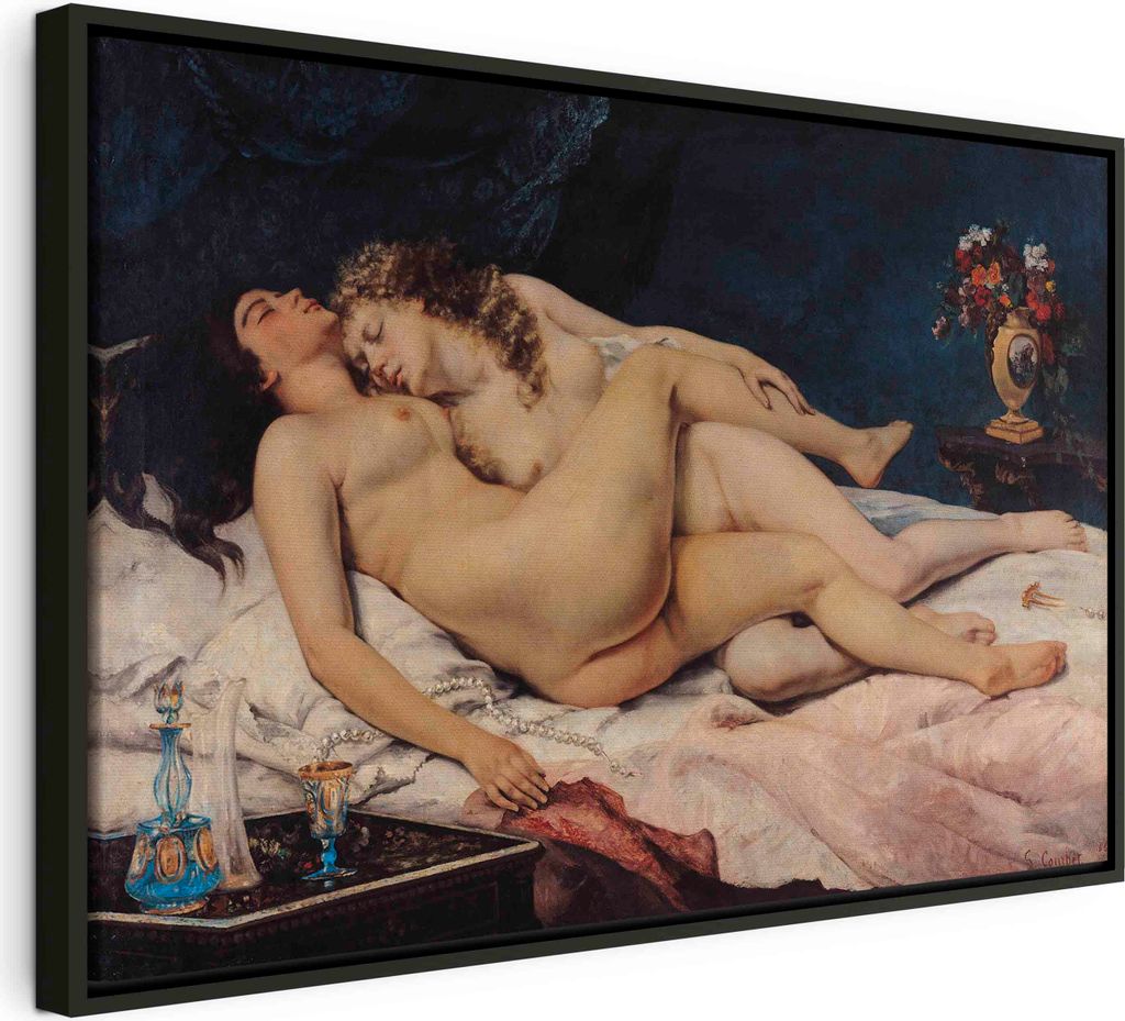 Italienischer Leinwand Leinwandbild - Sleeping 60x40 cm Reproduktionen l-E-10033-b-a