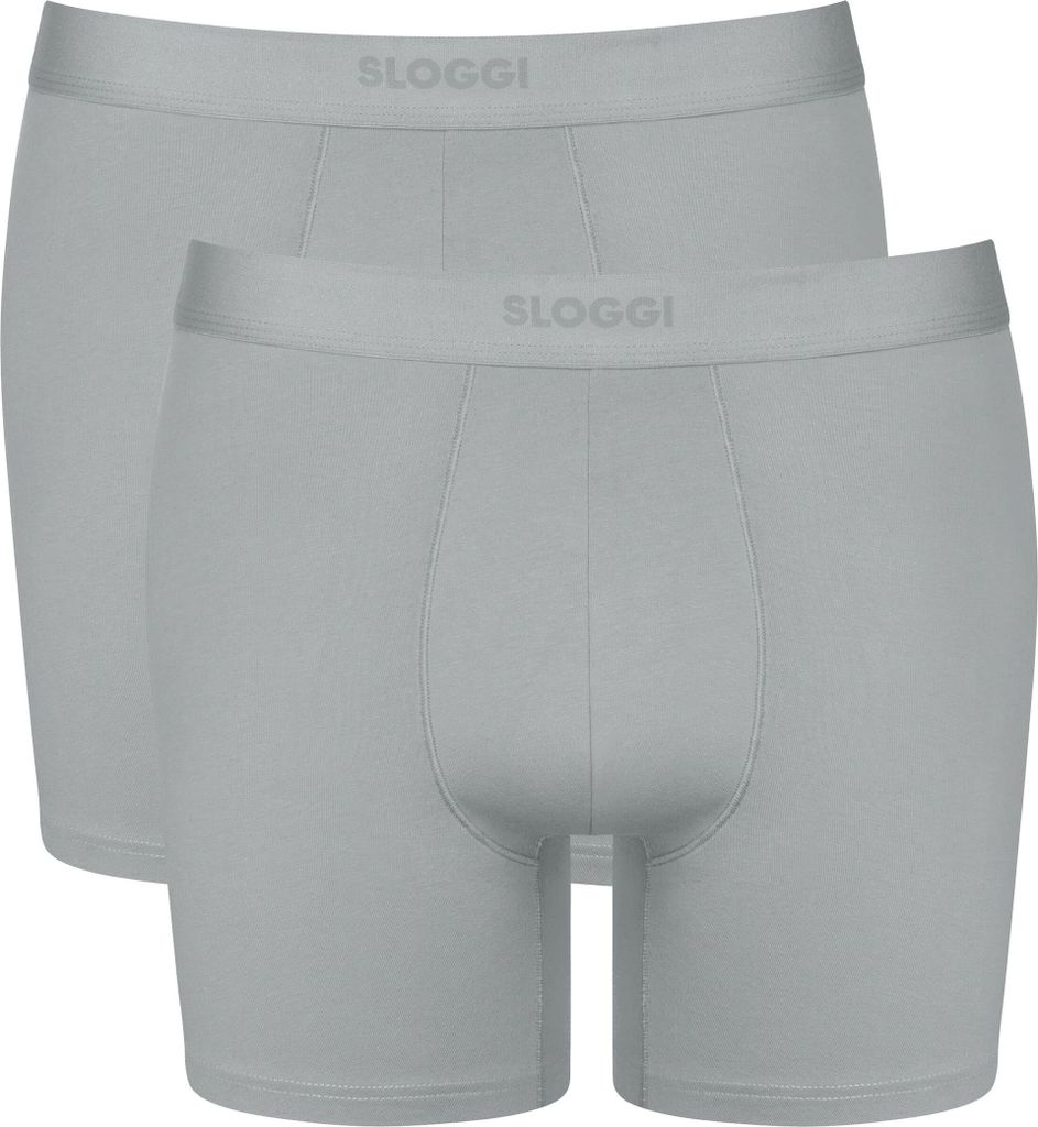 sloggi Herren Retro Pants 2-Pack EVER Ease Short - SILVER GREY - Größe XL