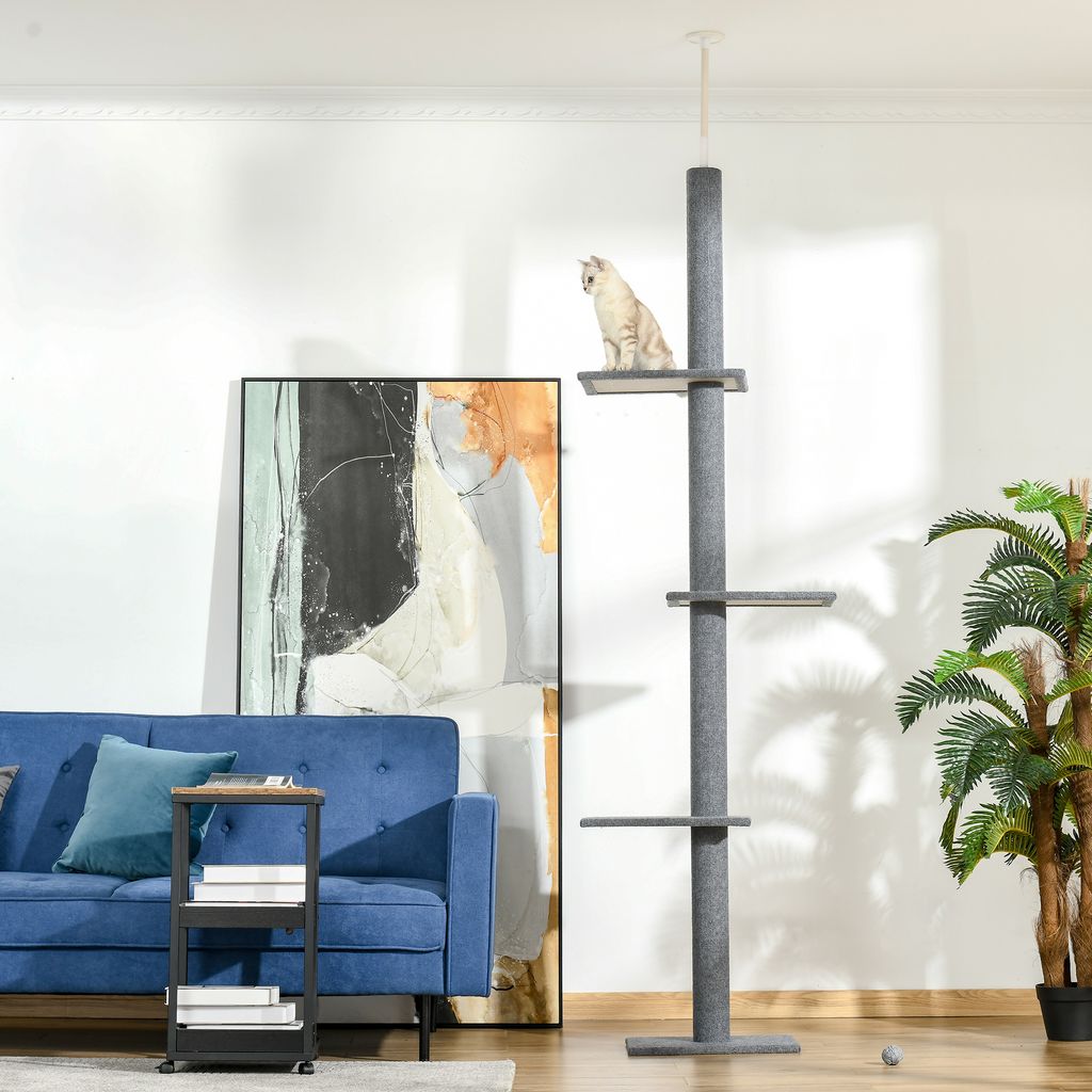 PawHut Kratzbaum Deckenhoch, 228-260 cm Höhenverstellbarer Produktbild 2