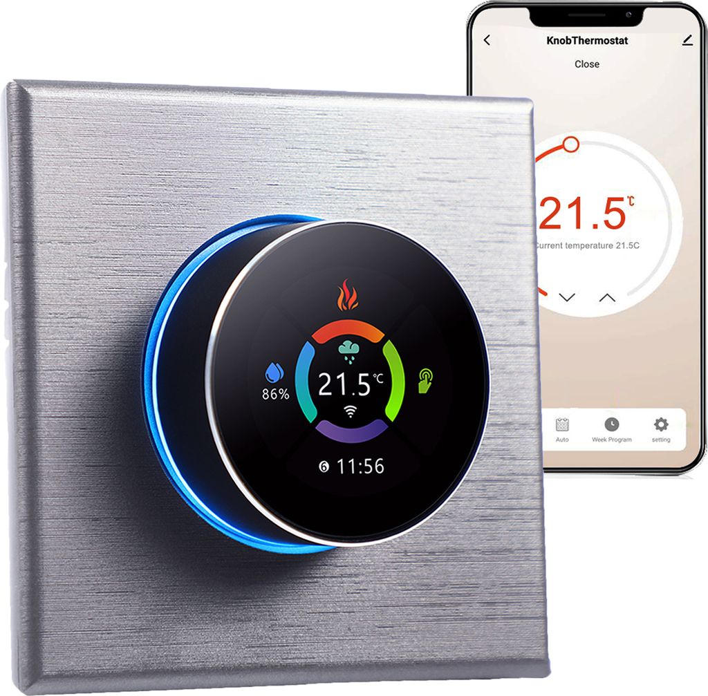 WiFi Smart Raumthermostat elektrische fußbodenheizung Thermostat Temperaturregler APP Control Sprachsteuerung Heizung Kompatibel mit Alexa/Google ...
