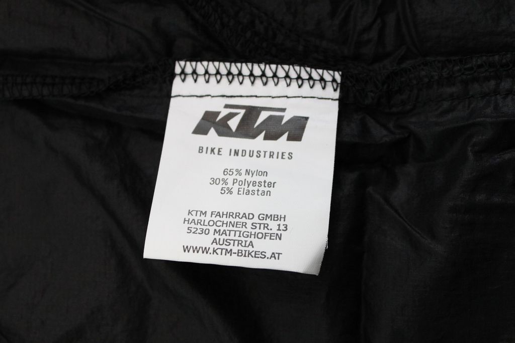 KTM Fahrrad Weste - Factory Line - Windblocker in Schwarz, Reißverschluss, Reflektoren, Rückentasche, Netzteil im Rücken in den Größen S, M, L...