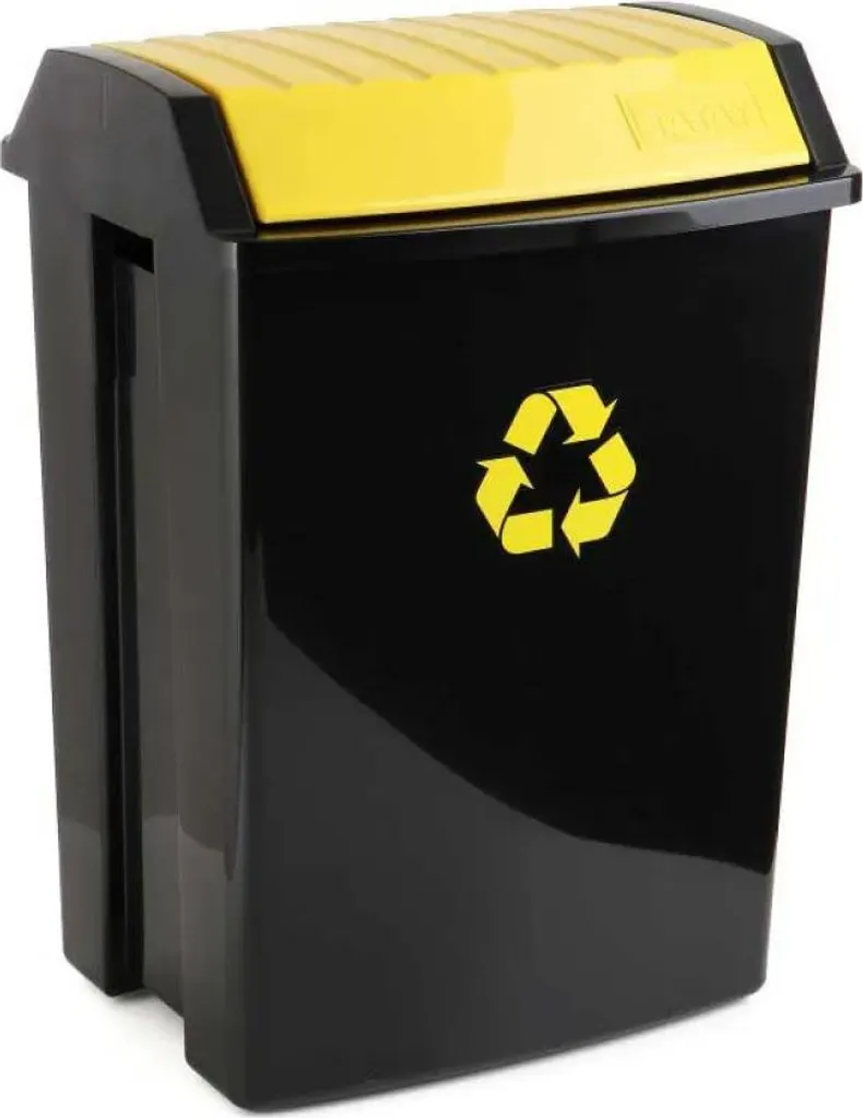 Poubelle Cuisine Recyclage 50L Jaune Tatay pour Organiser votre Tri Vert
