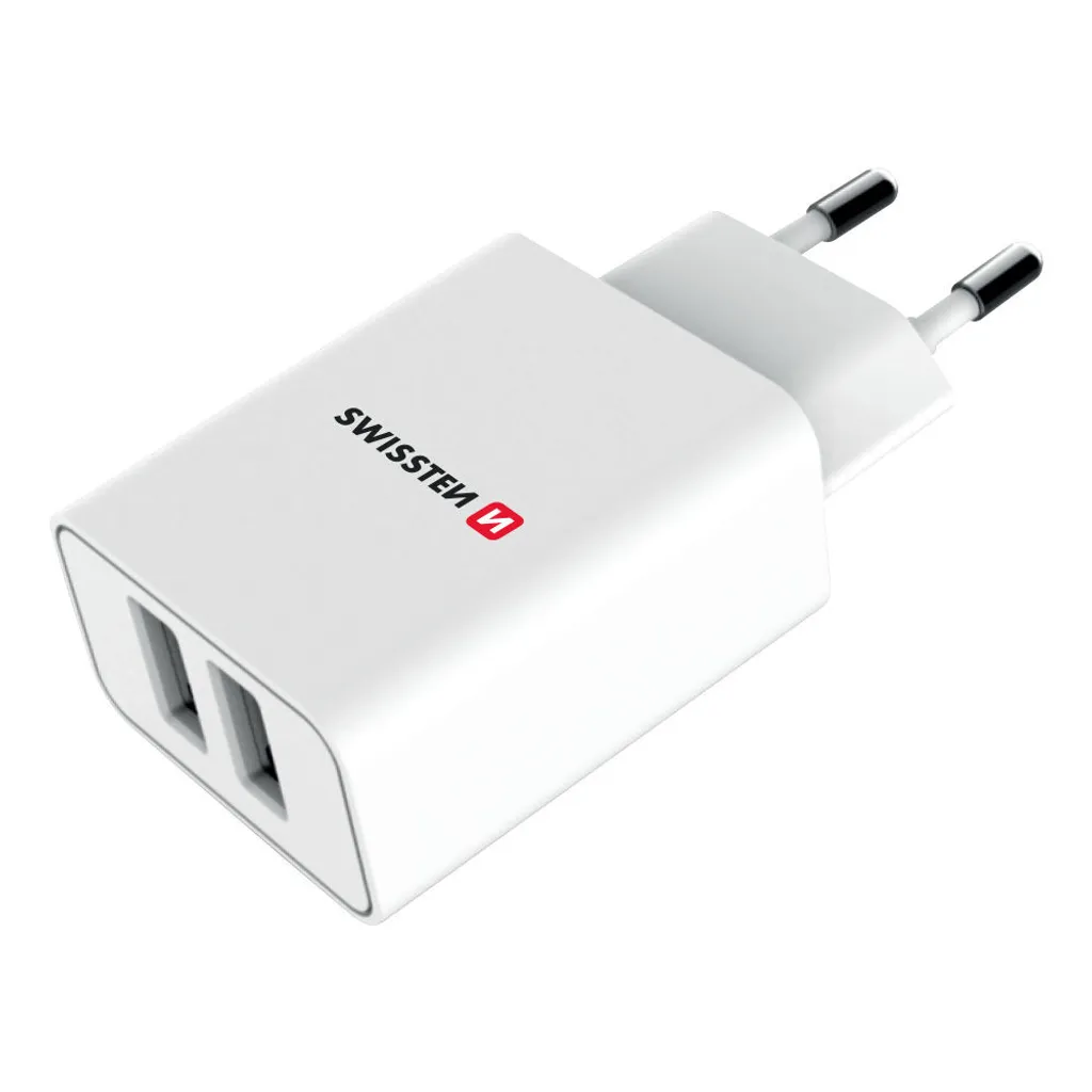 Swissten Travel Smart 2x USB 2.1A biała Universale Bianco Interno