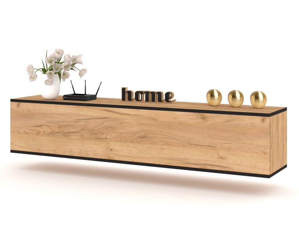 TV-Lowboard Fernsehschrank SIMPLY HÄNGEND Craft Eiche mit Produktbild 