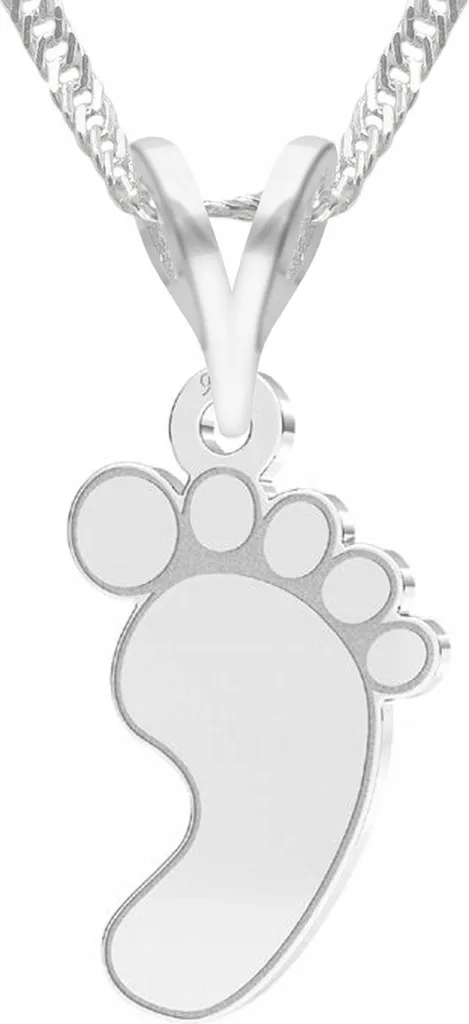 Collana d'argento impronta di bambino argento Sterling 925 - 1