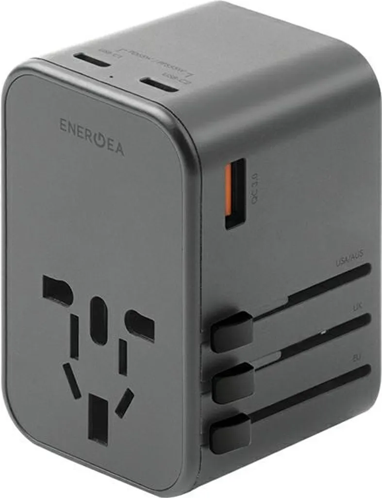 Adaptateur GaN 65W Charge Rapide 2x USB-C PD et USB-A QC 3.0 Travelworld