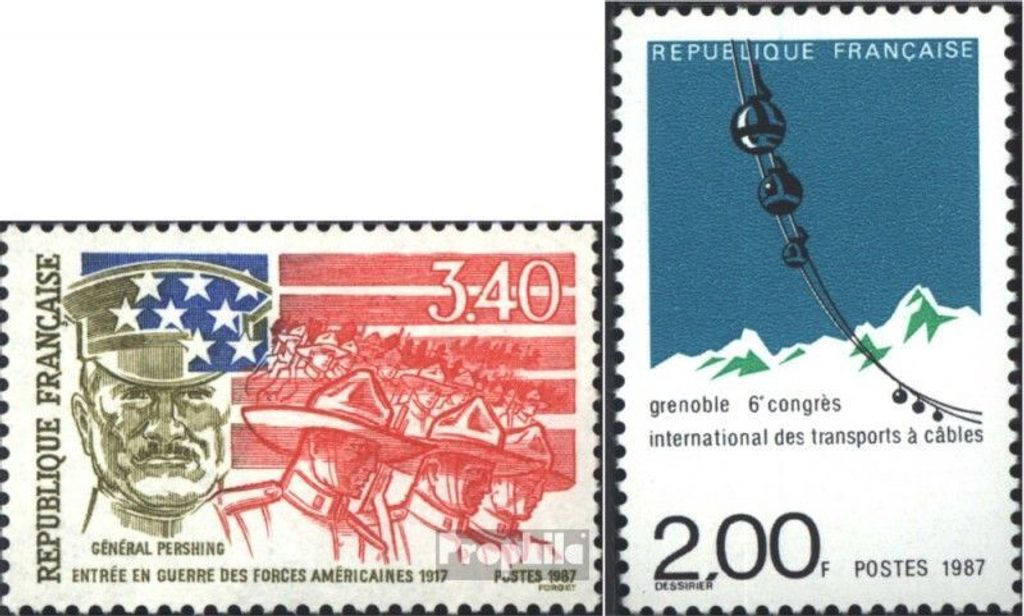 Briefmarken Frankreich 1987 Mi 2612,2613 (kompl.Ausg.) gestempelt USA