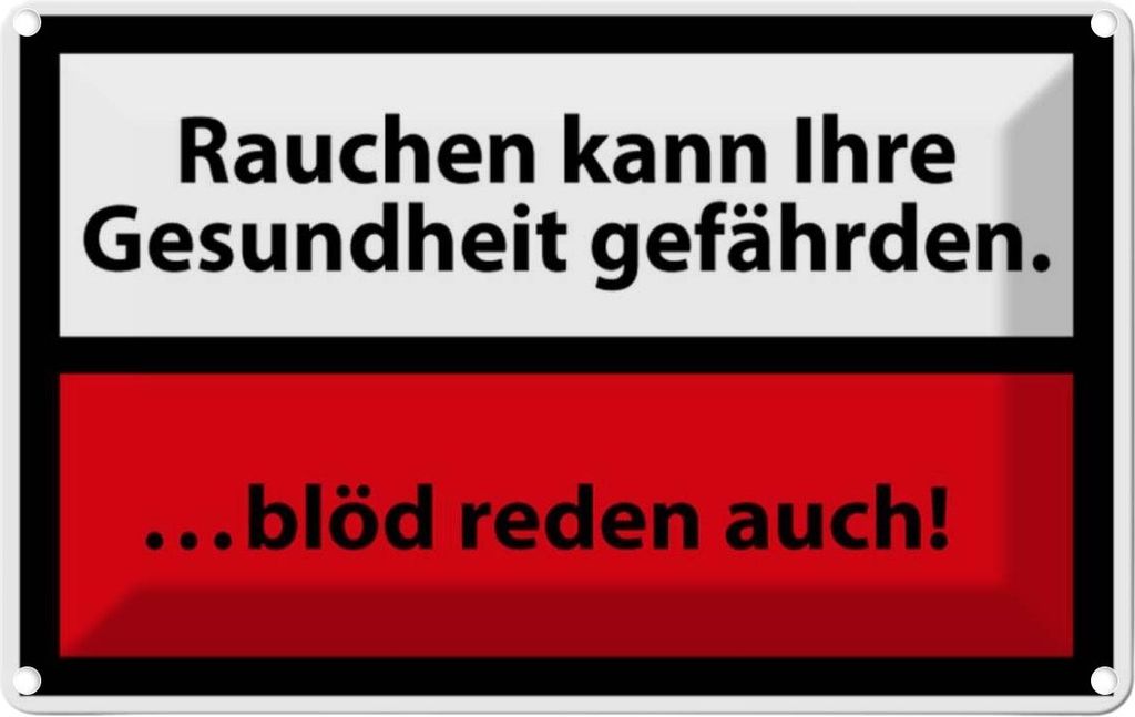 vianmo Blechschild 20x30 cm Rauchen kann Gesundheit gef Produktbild 