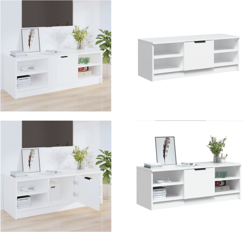 vidaXL TV Schrank Weiß 102x35x36,5 cm Holzwerkstoff - TV-Schrank - TV-Schränke - TV-Möbel - TV-Ständer