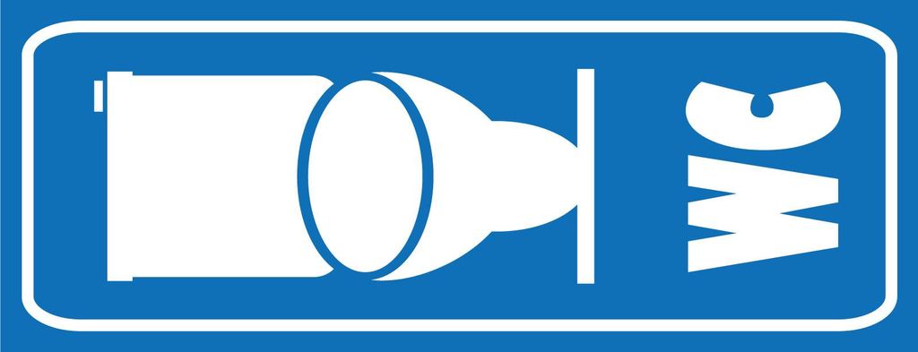 vianmo Blechschild 27x10 cm WC Piktogramm Toilette