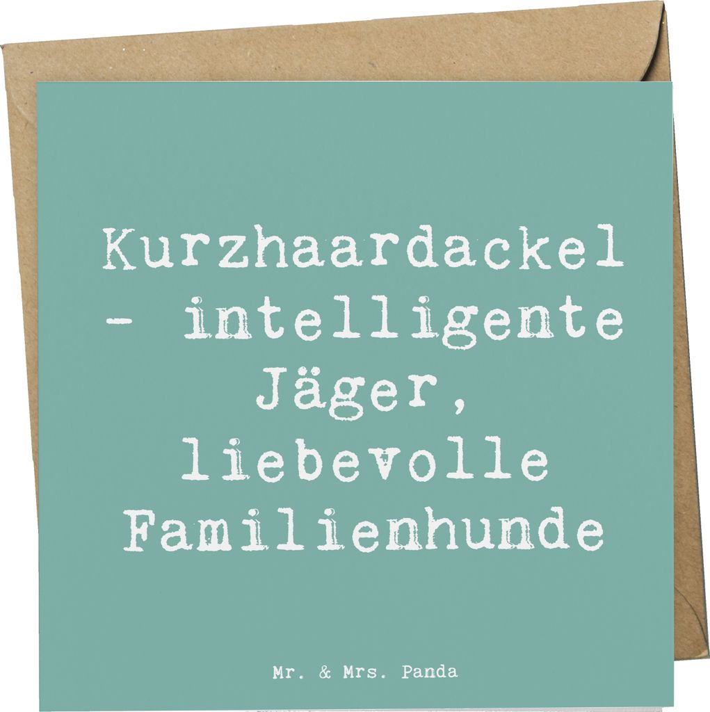 Mr. & Mrs. Panda doppelkarte Spruch Kurzhaardackel Liebe - Produktbild 