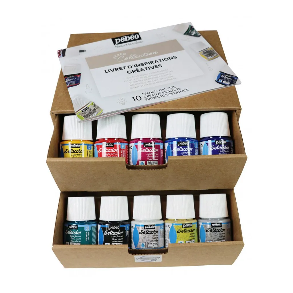 Setacolor Light Fabrics Workbox - Peinture Textile Fluide 10 flacons - 2