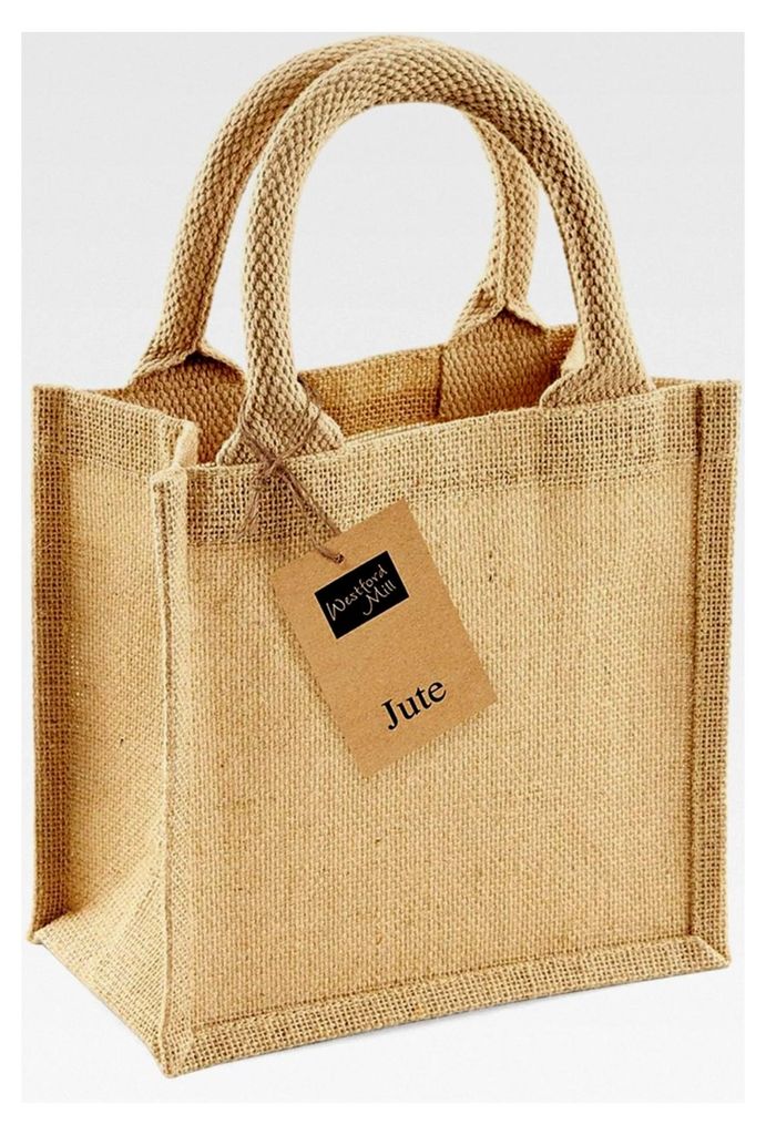 Unisex Erwachsene Jute-Geschenktasche, Petite, Natur, Einheitsgröße