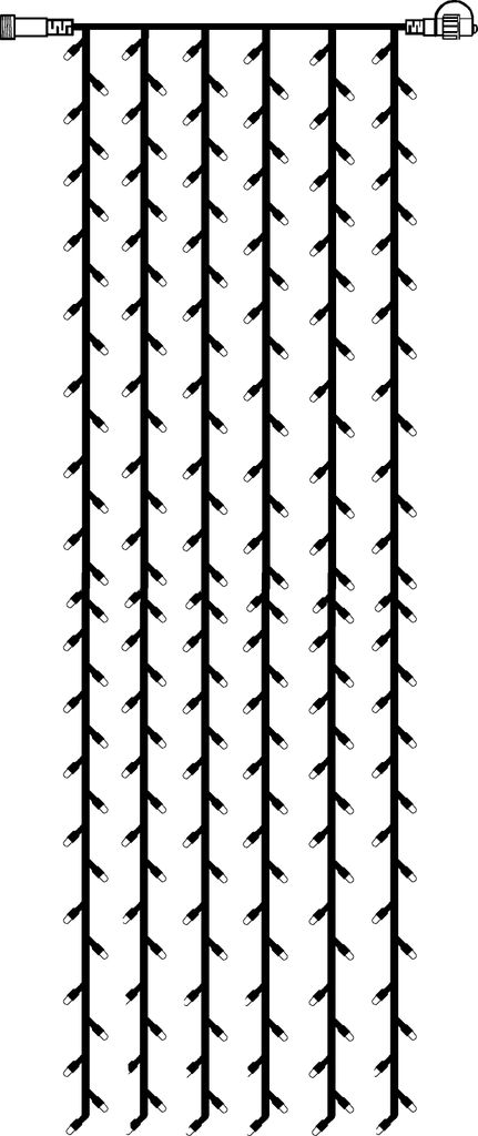 Best Season System LED "Curtain-Extra" 204teilig Birnchen: multicolour, 1 x4 m, outdoor, 465-51-14