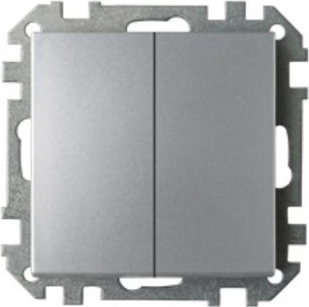 Serienschalter Unterputz (Ohne Rahmen) 10A Premium serie STILE Silber