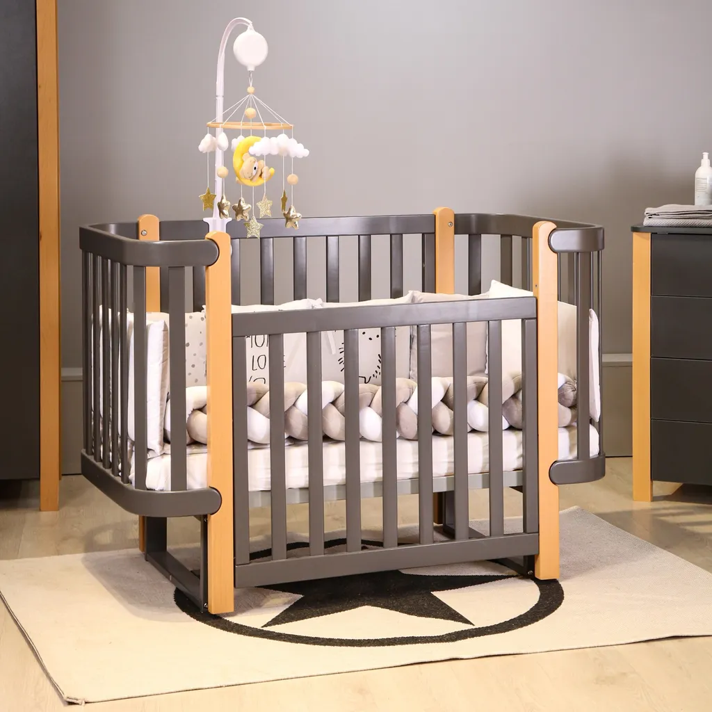 Lit Enfant Design 120x60 cm Veres Monaco Idéal pour Cododo Doux - 9