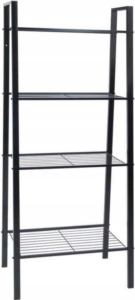 Metallregal schwarz 148x61,8x34,5 cm 4 Fachböden aus lackiertem Stahl