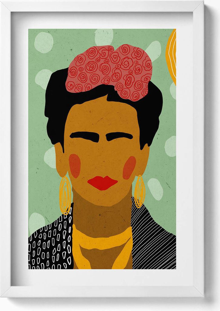 Gerahmtes Kunstwerk– Wandbild mit Rahmen – Gerahmtes Bild – Wanddekoration – 40x60 cm – Weiß