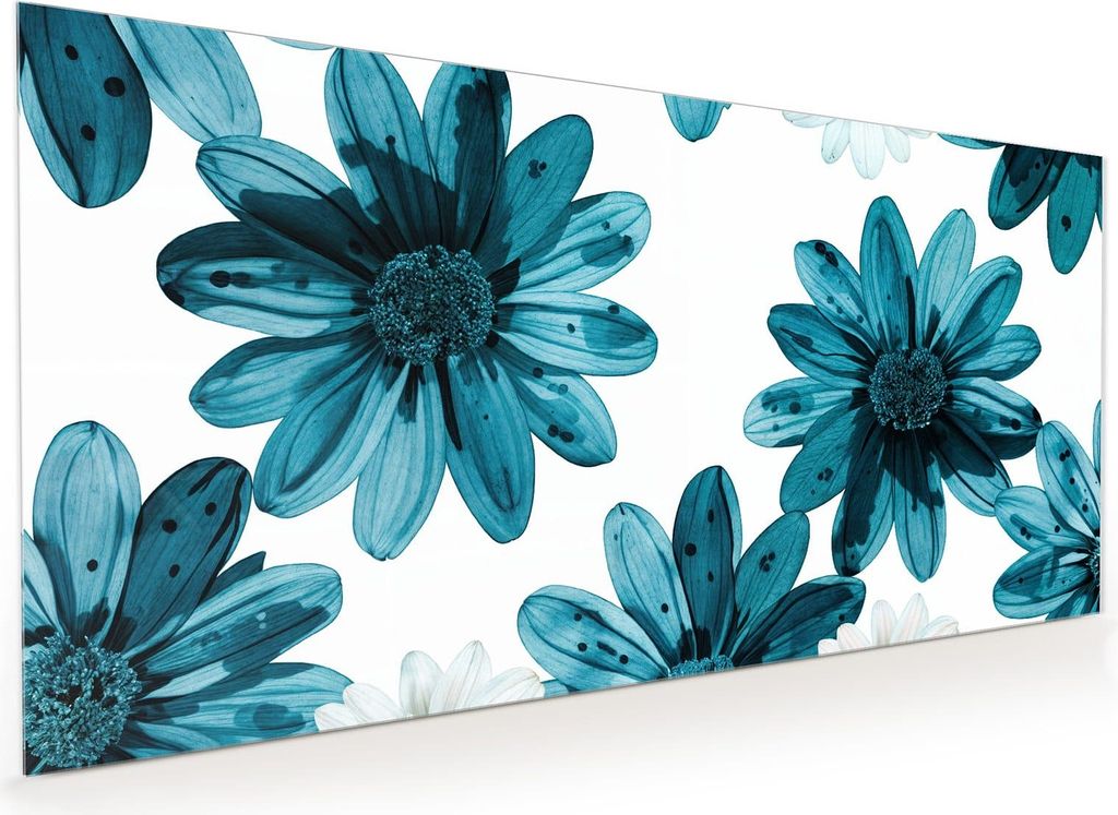 Küchenrückwand Spritzschutz Glas mit Motiv Geblümt 40 x 40 cm