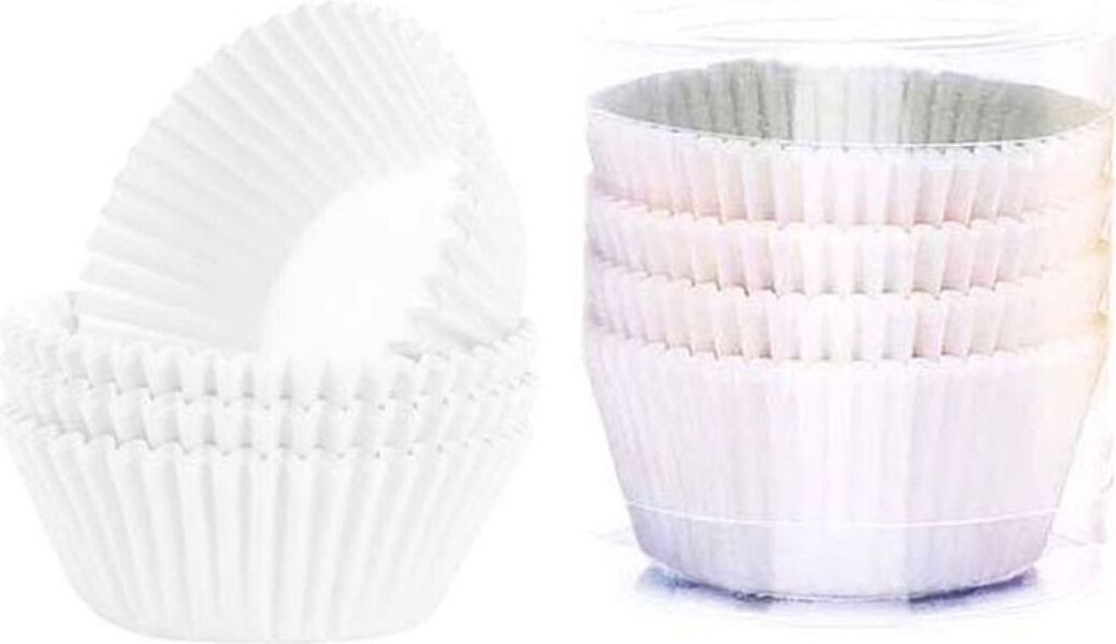 100 Muffinförmchen Pralinenförmchen Papier Backform Backen Haushalt Backzubehör, Farbe:Weiß
