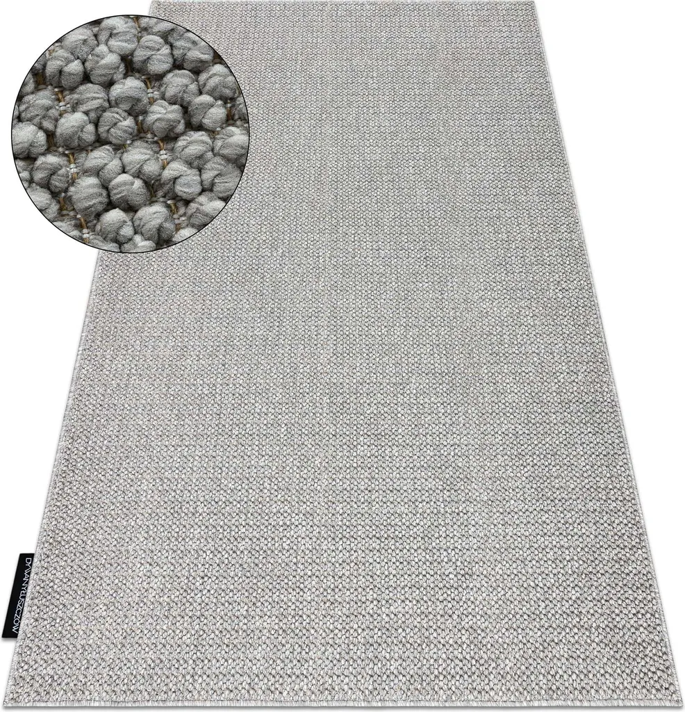 Tapis CASABLANCA LOOP Gris Clair Bouclé 60x100 cm – Confort Scandinave
