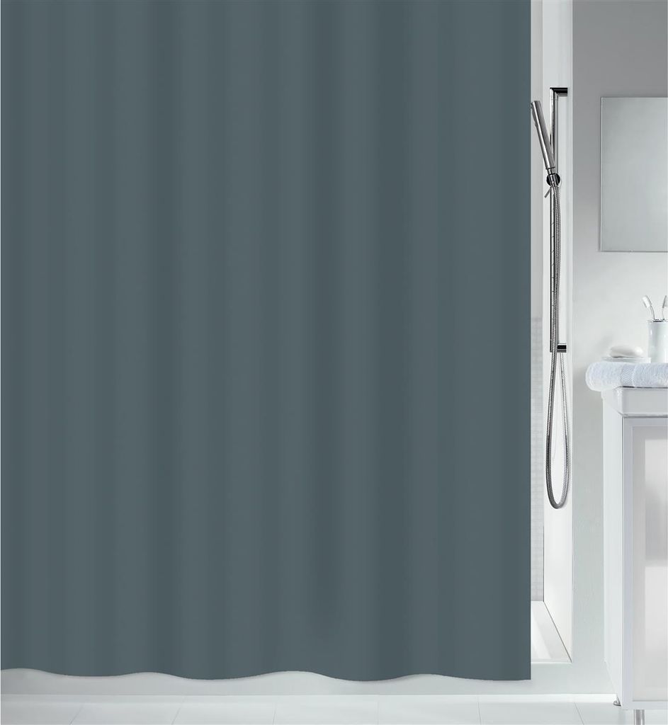 Duschvorhang MSV ROMANA 180 x 180 cm dunkelgrau 149510 Produktbild 4
